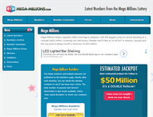 Tablet Screenshot of mega-millions.com